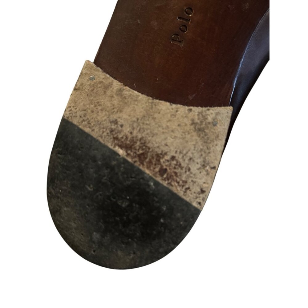 VTG Polo Ralph Lauren Mens Loafers 11D Kiltie Tassel Chestnut 3352 Italy Shoes - Picture 10 of 12